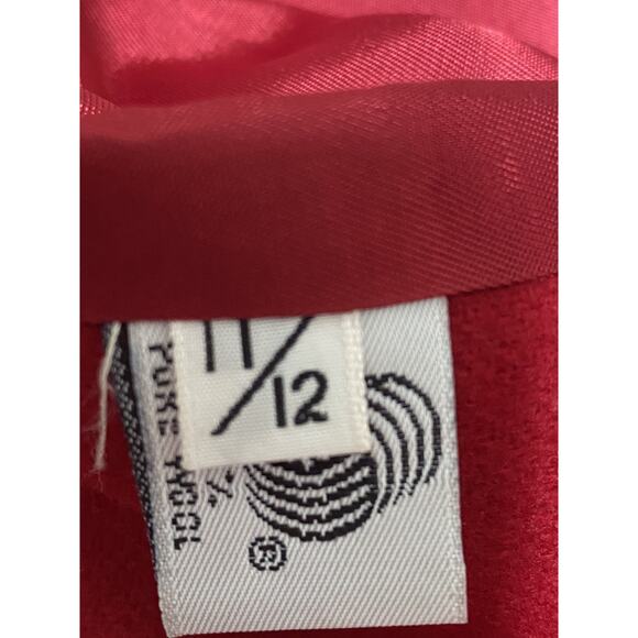 Vintage Forecaster of Boston Womens Red Wool Trench Coat Size 12 Union Made - Picture 10 of 16